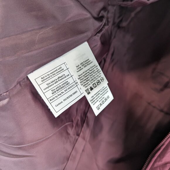 Eddie Bauer Puffer Jacket Women Small Red Maroon Coat Quilted Packable No Hood - Picture 10 of 11